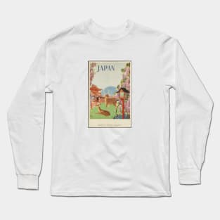 Japan Vintage Travel Poster Long Sleeve T-Shirt